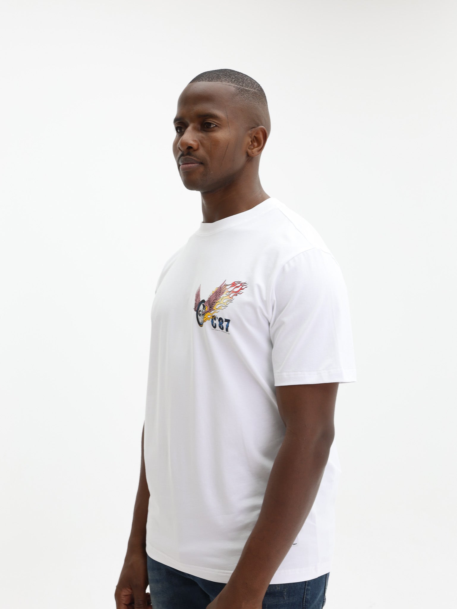 Cutty T-Shirt Flames C87 White